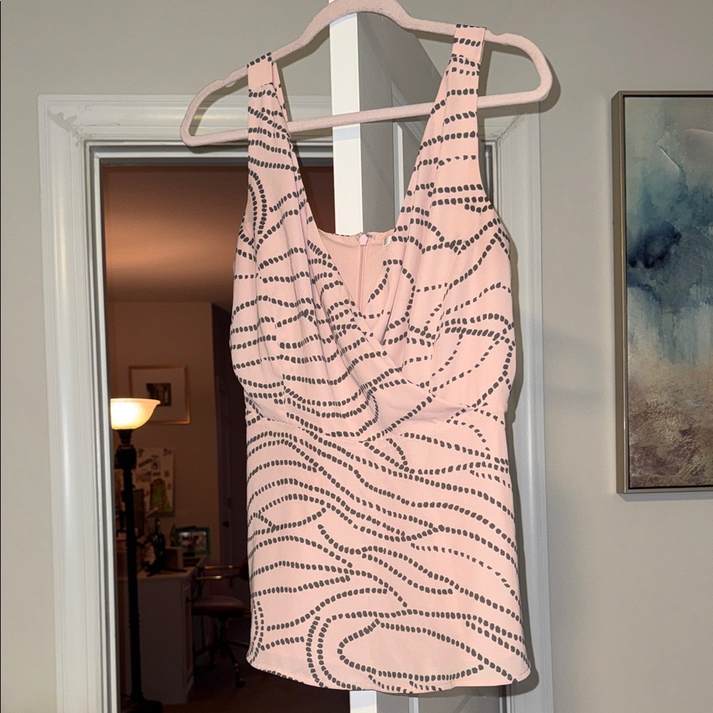 CAbi Pink and Black Tank Top